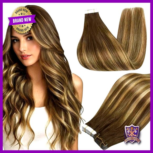 22 Inch Tape In Human Hair Extensions 20 Pieces Seamless Weft 50G main image 6